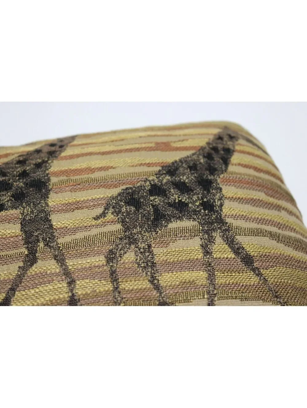 Vintage Style Giraffe Tapestry Throw Pillow Safari Chic Woven Accent Cushion